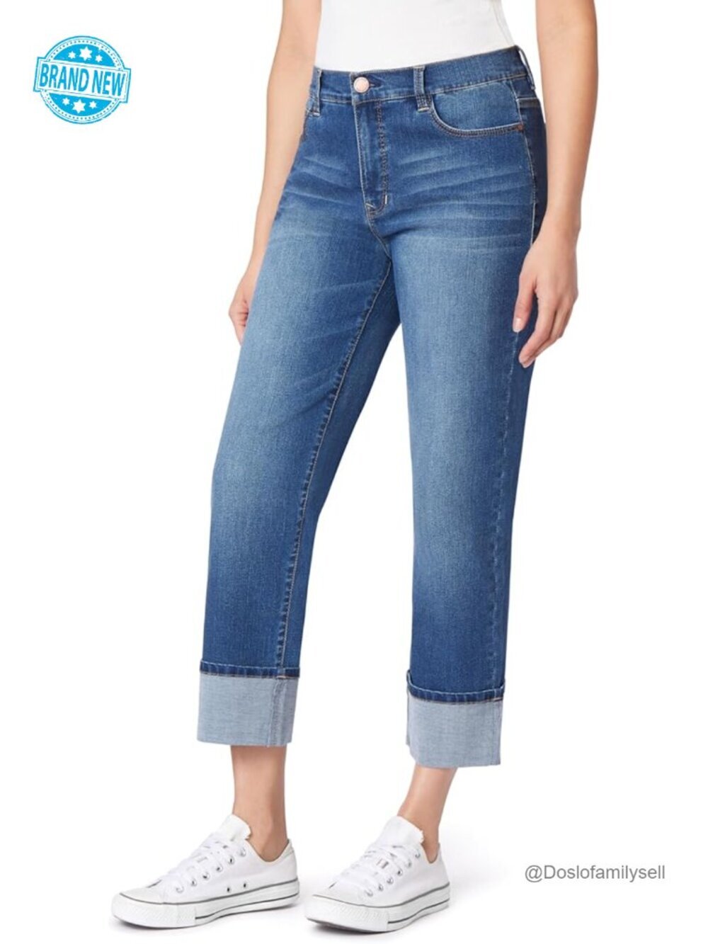 Signature Straight Crop Jeans with Sculpting Fabric